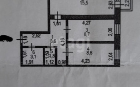 Продажа 2-комнатной квартиры, 46.3 м, Манаса, дом 23